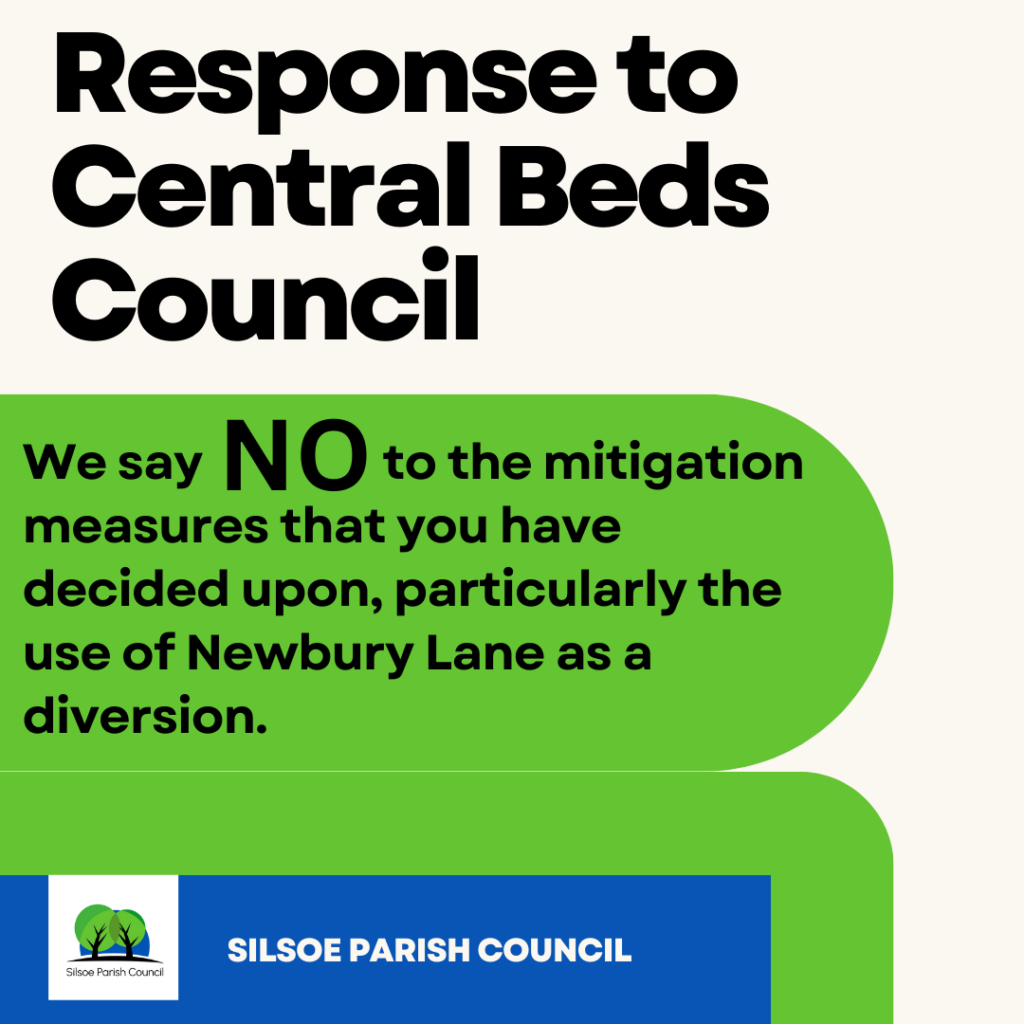 we are NOT in support of all the mitigation measures that you have decided upon, particularly the use of Newbury Lane as a diversion.